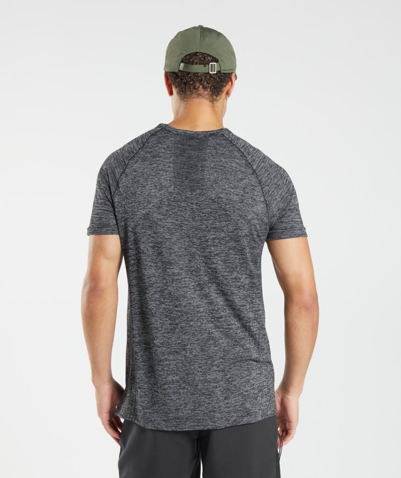 Men's Gymshark Retake Seamless T-Shirts Dark Grey | CA ND30A5